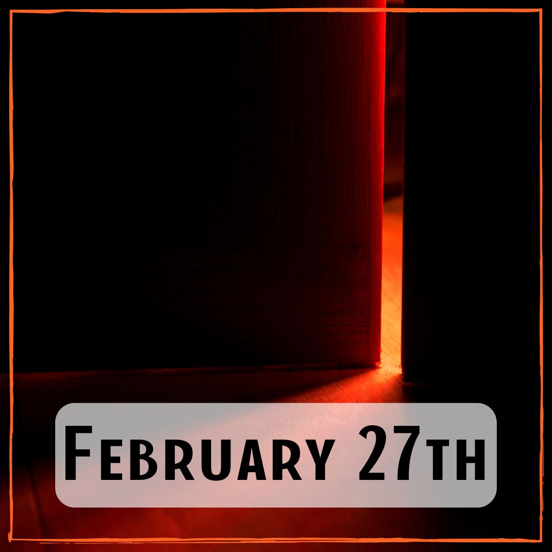 February 27th - light coming through the crack in a doorway