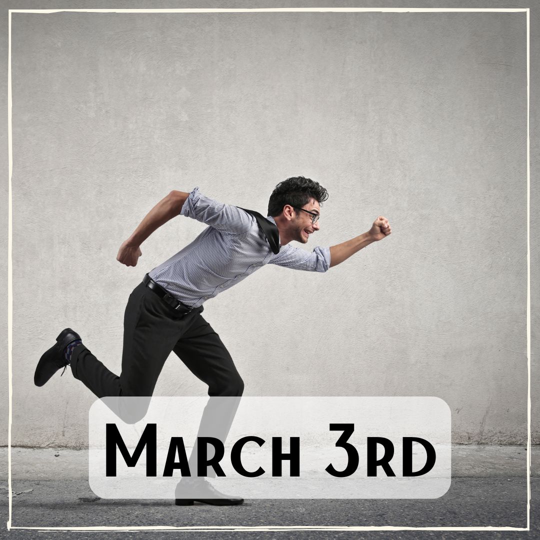 March 3rd - a person in a running pose