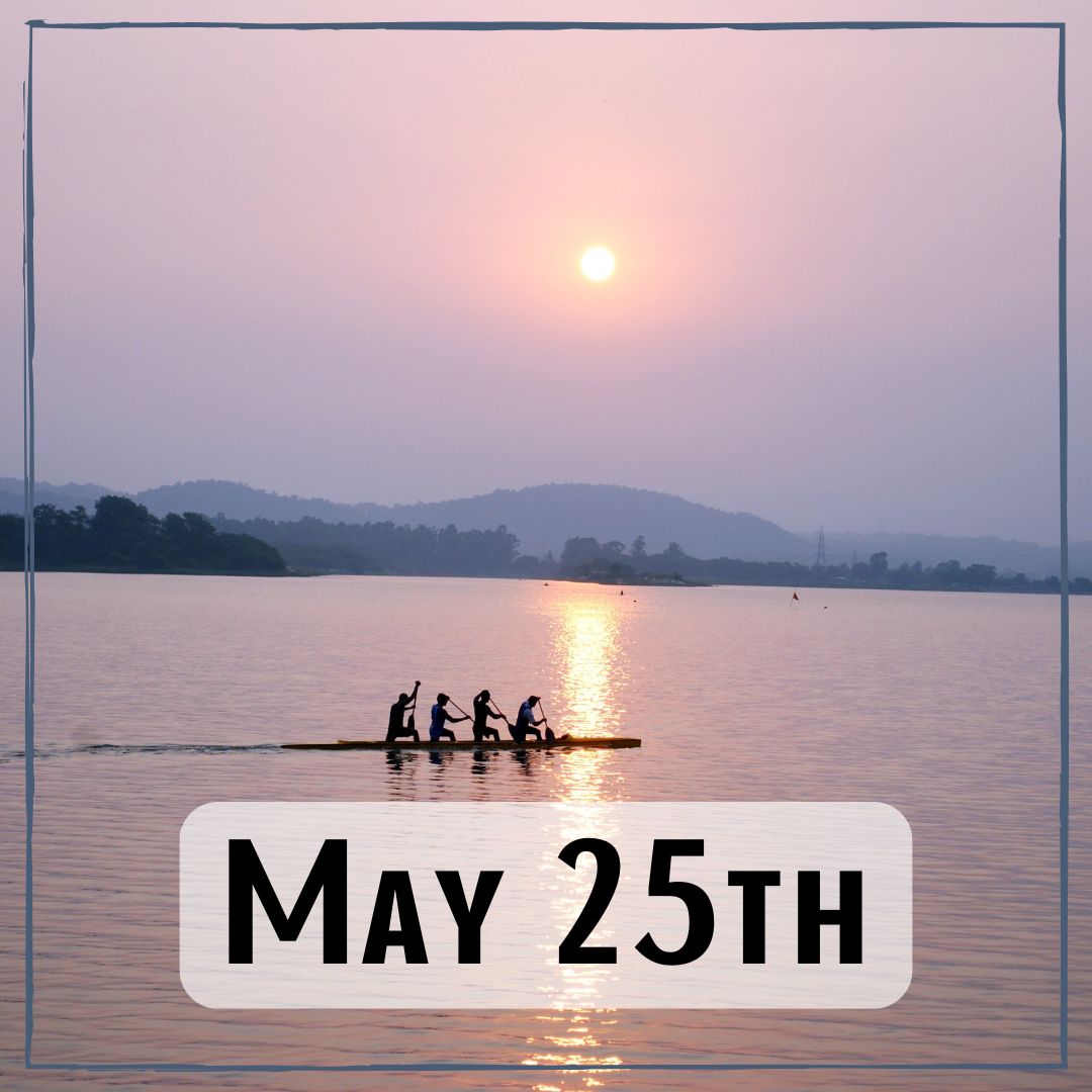 May 25th - a row boat at sunrise