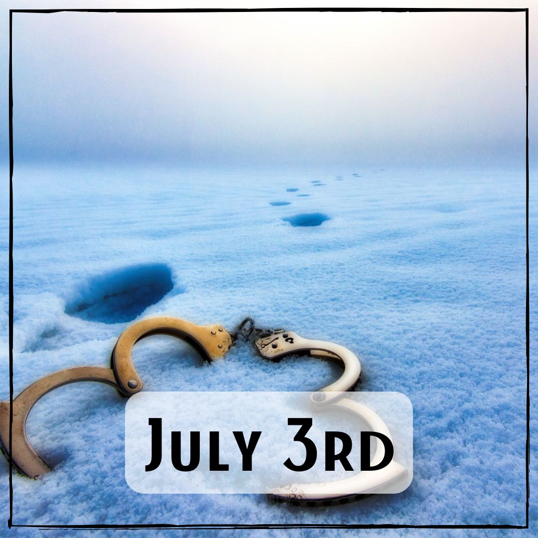 July 3rd - handcuffs in sand