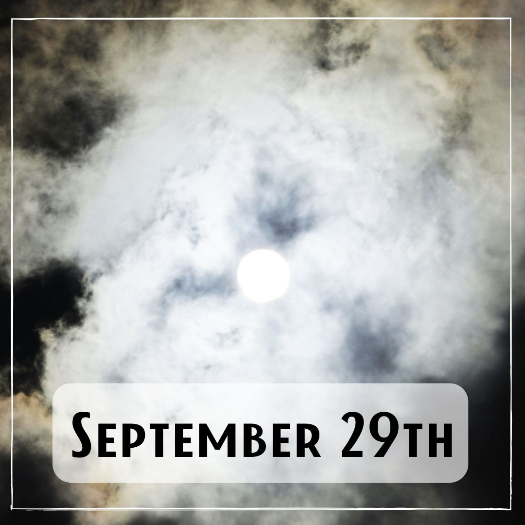 September 29th - night sky with the moonlight shining through the clouds