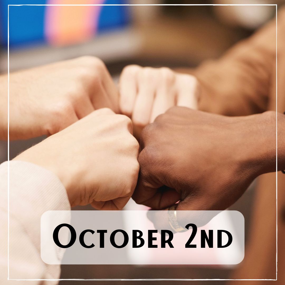 October 2nd - four hands tapping their knuckles against each other