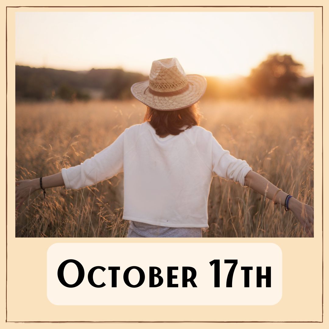October 17th - a person walking through a wheat field