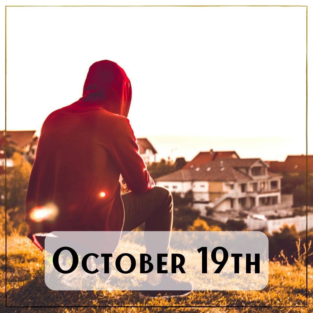 October 19th - a person looking out over a city