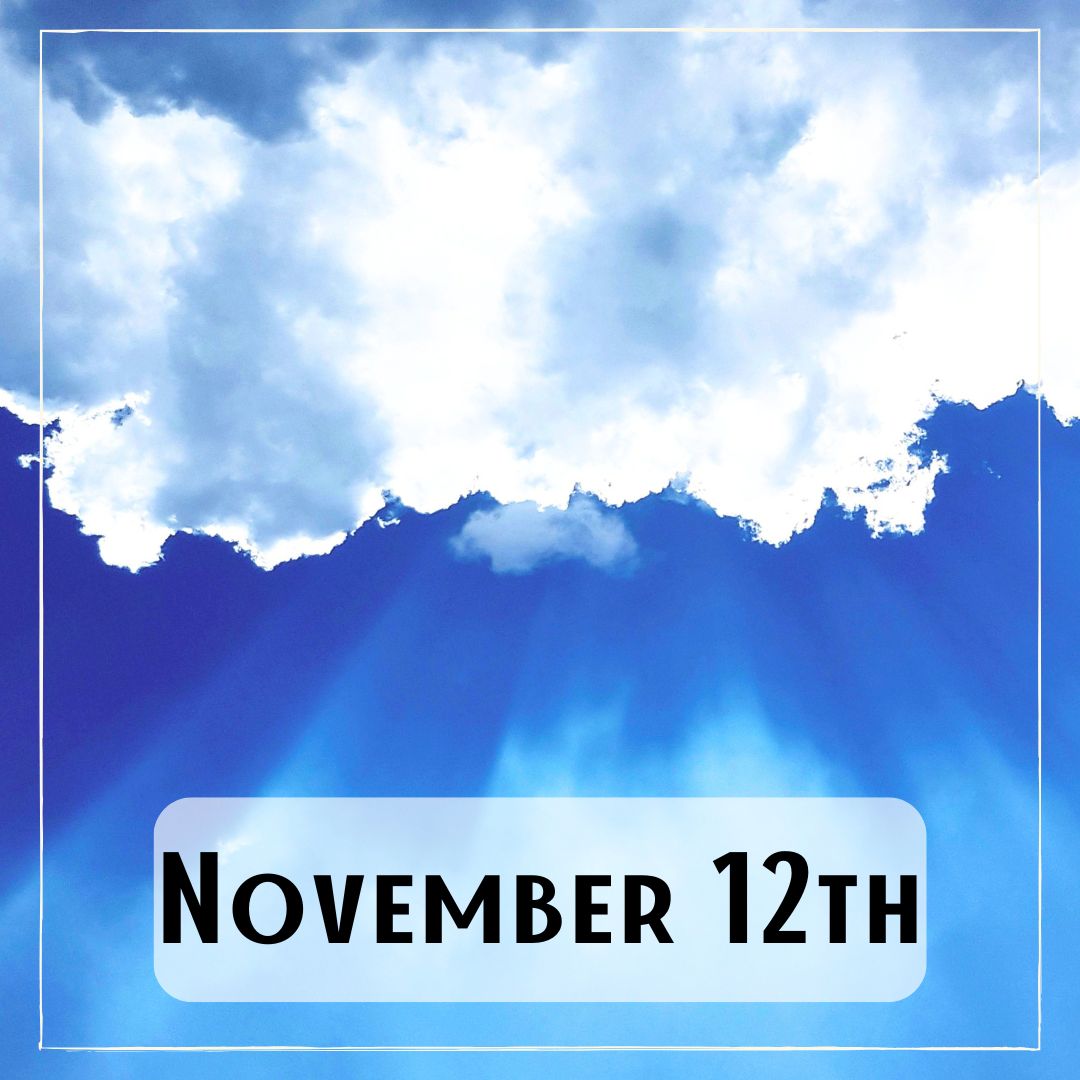 November 12th - clouds with light streaming through
