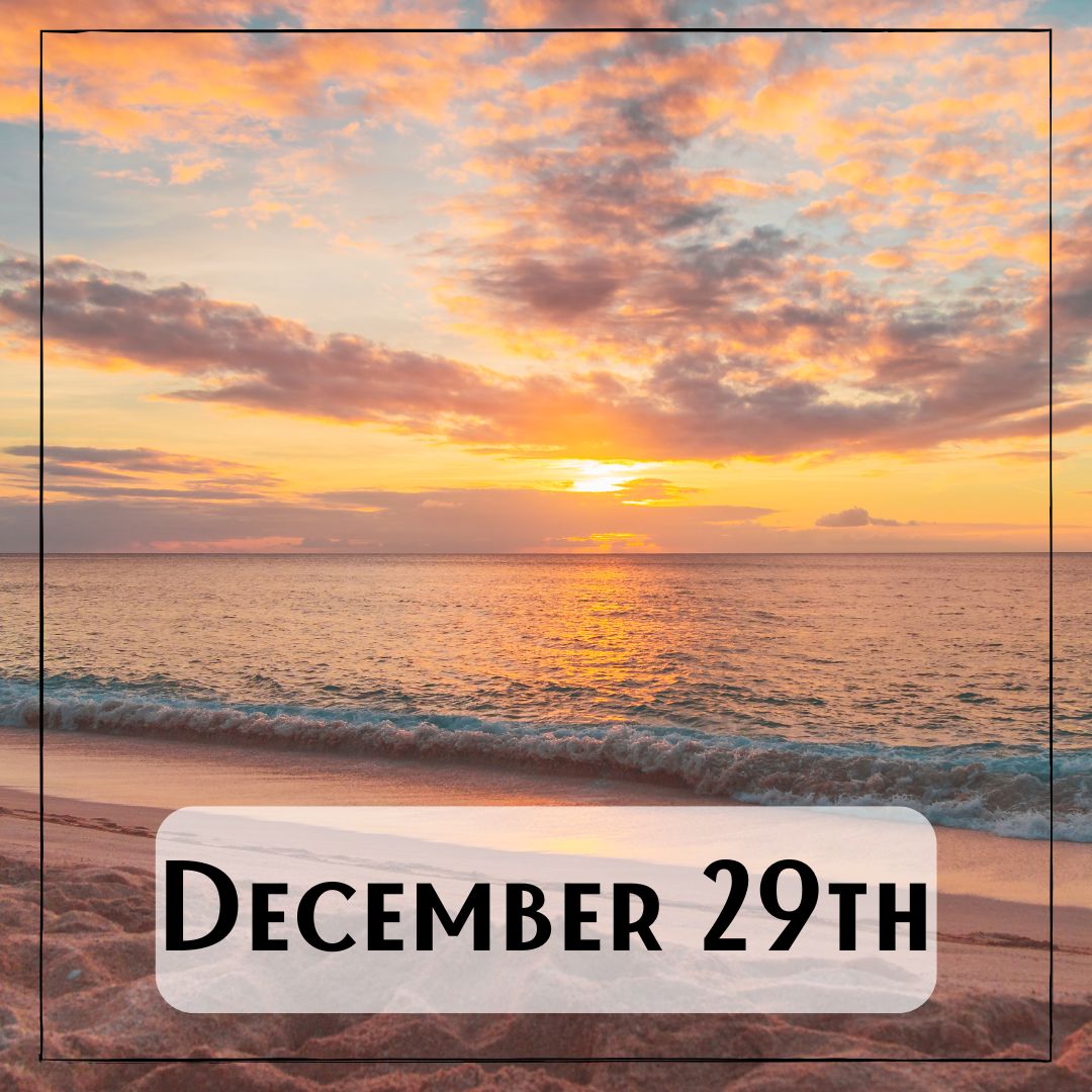 December 29th - the beach at sunrise