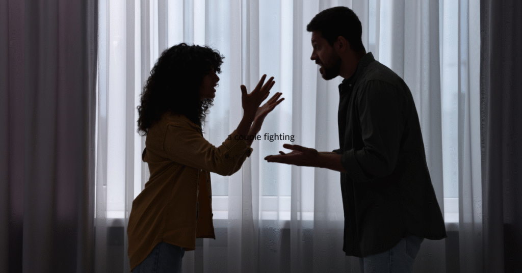 a couple arguing