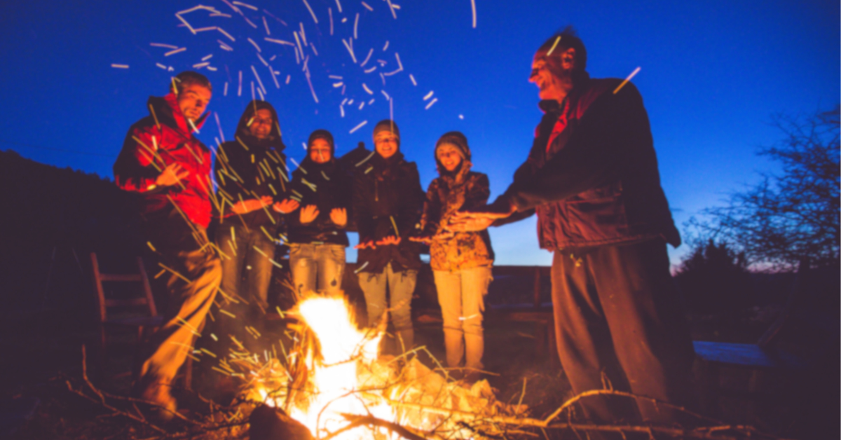 friends around a campfire