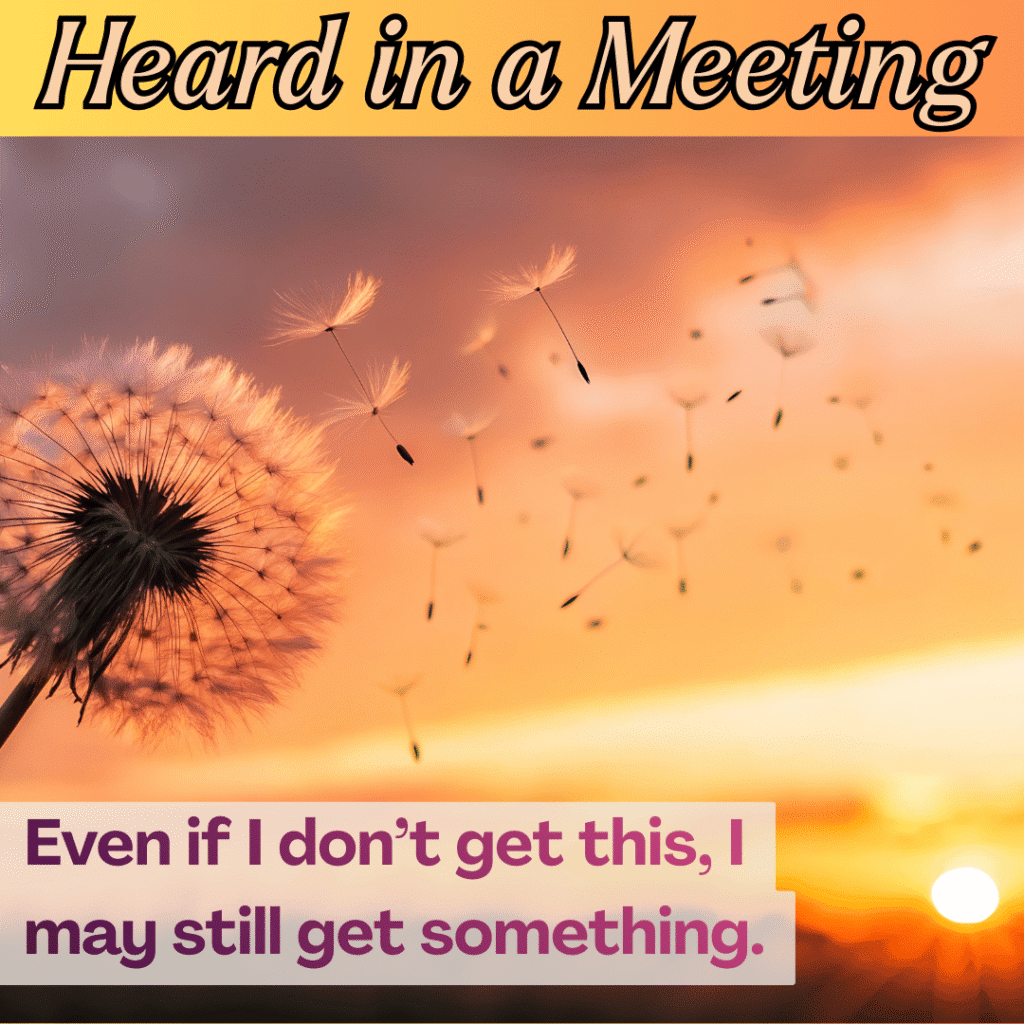 Heard in a Meeting