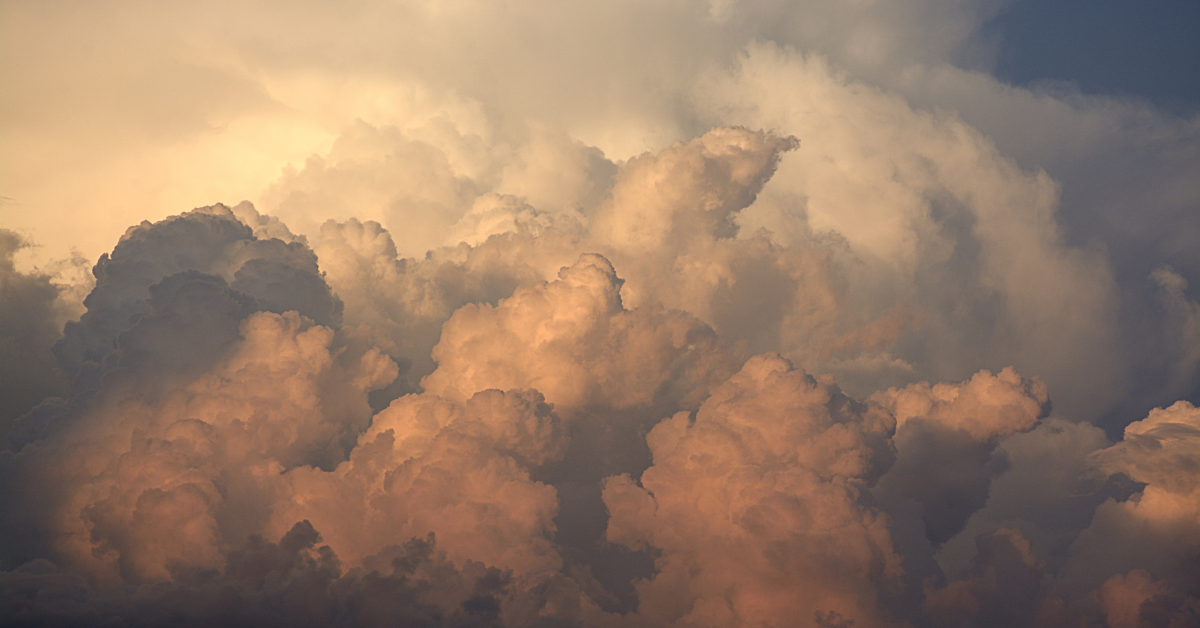Soft glowing clouds with shadows